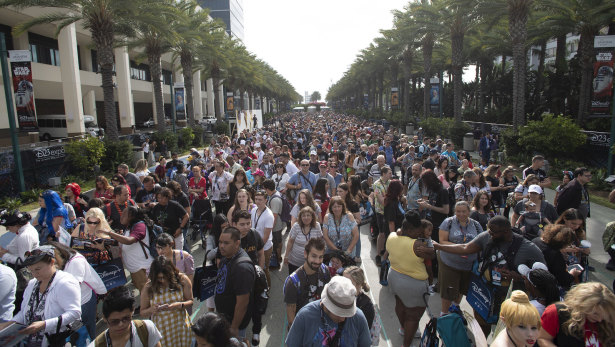 Fans attending the 2019 D23 Expo in Anaheim, California.