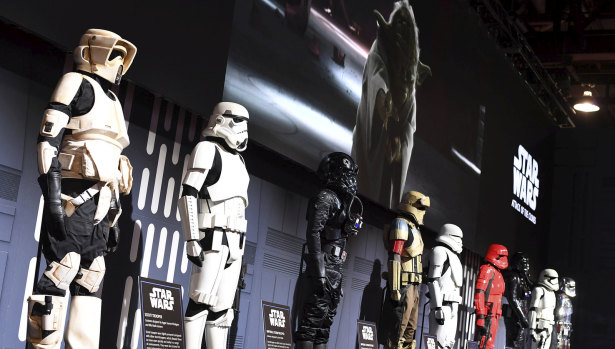 Star Wars costumes on display at the 2019 D23 Expo.