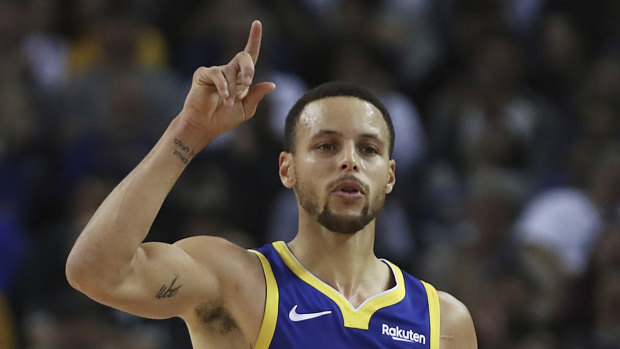 No moon landing? Stephen Curry raised eyebrows with his comments.