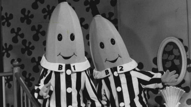 Bananas In Pyjamas, ABC TV's lovable characters B1 (left) and B2. 