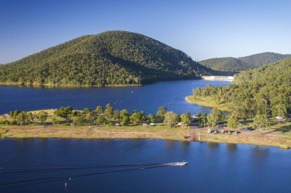 A man’s body was found in Somerset Dam, about 100 kilometres north-west of Brisbane. 