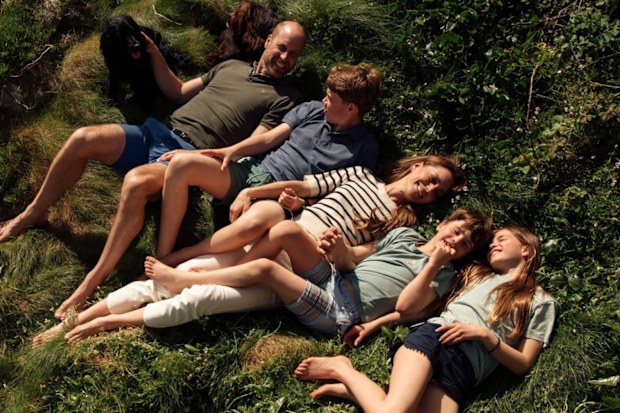 Prince William and Catherine, the Prince and Princess of Wales, with Prince George, Princess Charlotte and Prince Louis, on an Easter break in Cornwall, shared to mark the 15th wedding anniversary of the couple, April 29, 2026.