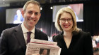 Treasurer Jim Chalmers and incoming Productivity Commission chairwoman Danielle Wood at the government’s Jobs and Skills Summit in 2022.
