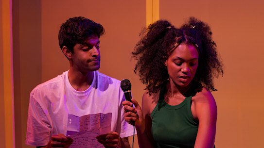 Ariyan Sharma, left, and Kelsey Jeanell in Cut Chilli.