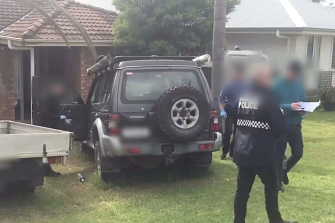 NSW Police search a home on the South Coast.