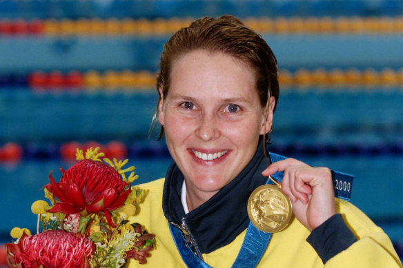 “Madame Butterfly” Susie O’Neill won gold in 200m freestyle at the Sydney Olympics.