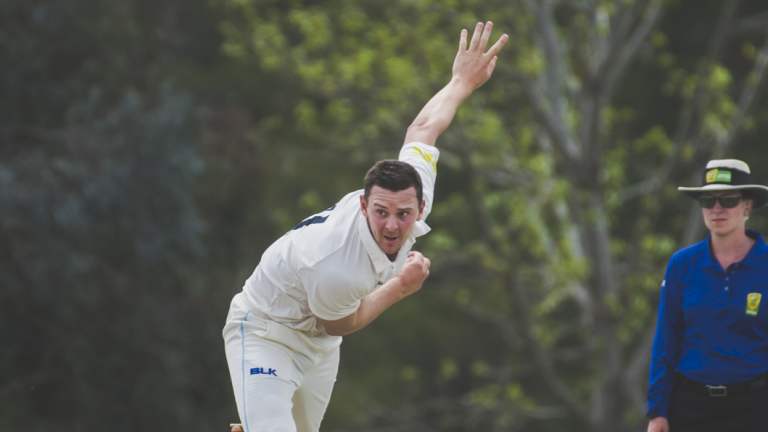 Josh Hazlewood playing for the Comets in Canberra.
