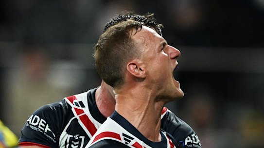 Daly Cherry-Evans scored two tries for the Roosters over the Panthers on Thursday night.