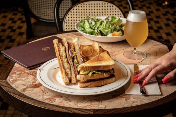The club sandwich lunch special at The Charles Bar.