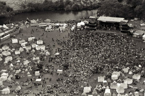 An aerial view of the festival in 1975.