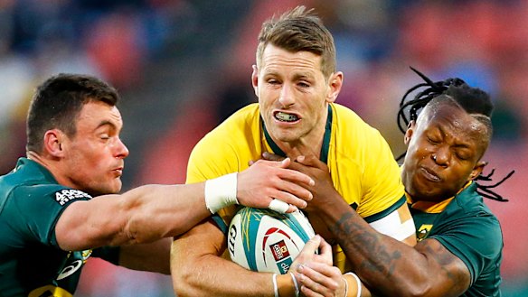 A wayward pass from Bernard Foley didn't help the Wallabies' cause.