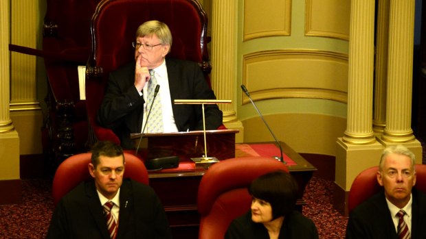 Bruce Atkinson was the president of the upper house in 2014.
