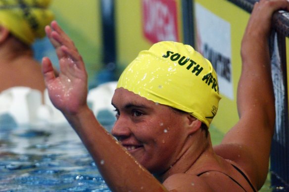 Penny Heyns in her days as a South Africvan swimmer.
