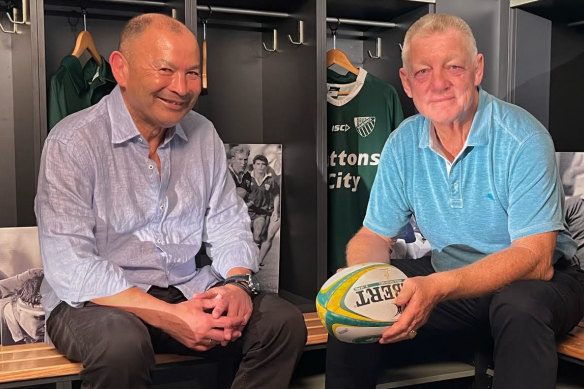 Eddie Jones says Rugby Australia could learn a lot from Phil Gould (right).