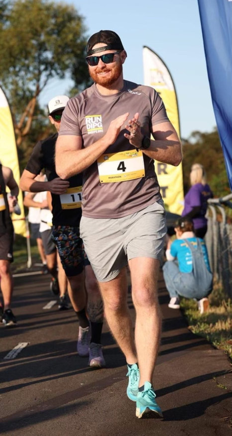 Matt Dun running a marathon at September’s signature event for RUN DIPG.