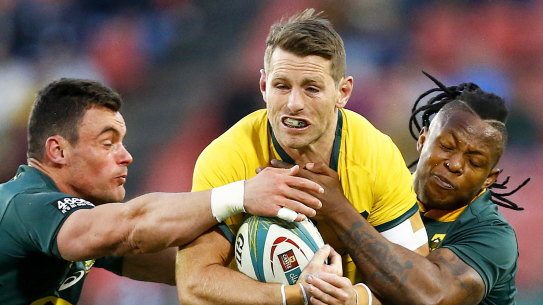 A wayward pass from Bernard Foley didn't help the Wallabies' cause.