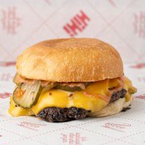 The staple beef burger at Hi Hi Burger.