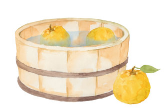  A yuzu bath taken at around the time of the winter solstice was believed in the Edo period to increase circulation and prevent colds.