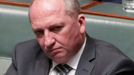 National party MP Barnaby Joyce has eyeing a comeback every since he lost the leadership.
