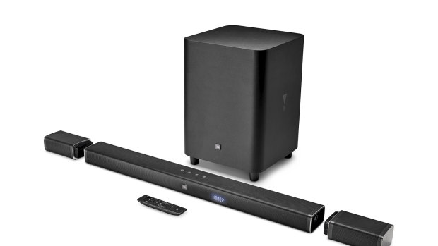 The system comes with a wireless subwoofer.