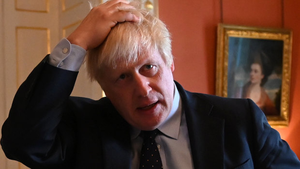 Boris Johnson appeared anguished as the consequences of a Conservative rebellion became apparent.
