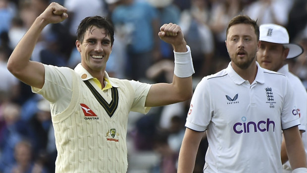 Pat Cummins guided Australia to a thrilling victory in the first Ashes Test at Birmingham by scoring the winning runs off the bowling of Ollie Robinson.