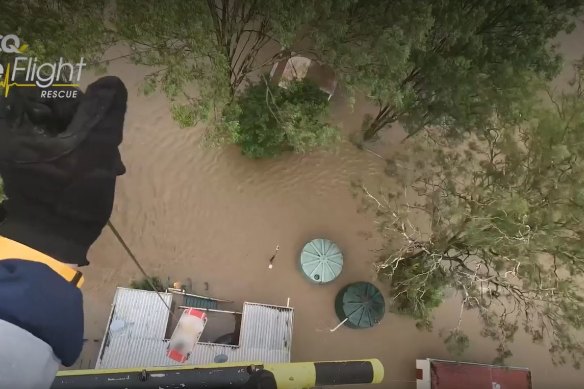 RACQ LifeFlight Rescue were called to multiple rescues in Queensland after major flooding. 