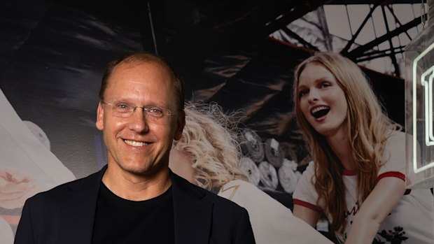 The Iconic CEO Jere Calmes at the warehouse.