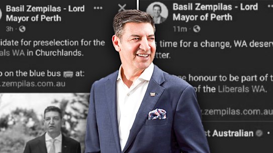 Perth lord mayor-turned-Liberal candidate Basil Zempilas.