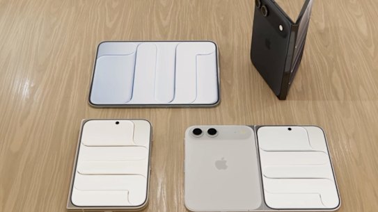 Renders based on rumours and speculation show a folding iPhone that resembles a small notepad.