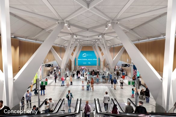 Renders of the Melbourne Metro Tunnel.