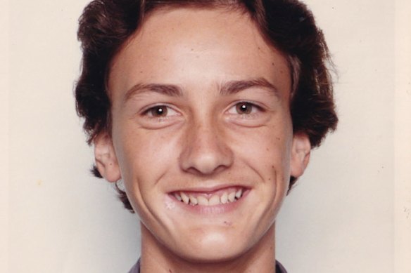 Ian as a teenager in his school portrait. 