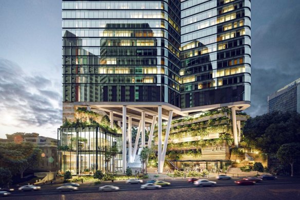 An artist’s impression of the 200 Turbot Street development in Brisbane.