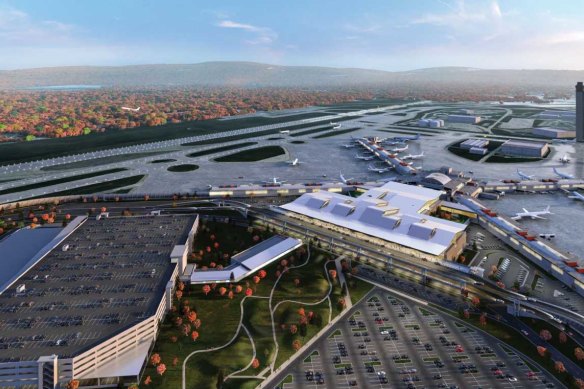 Pittsburgh Airport’s new $1.4 billion terminal dubbed a “pavilion in the middle of a forest”.