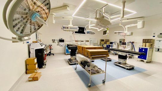 Operating theatres at the Childrens Hospital Westmead are being used to store medical supplies rather than operate on children waiting for elective surgeries