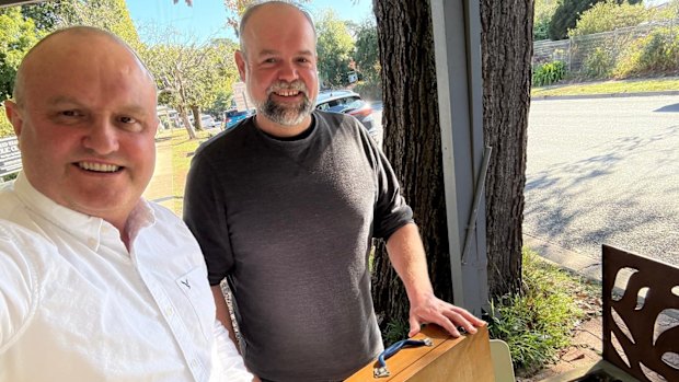 La Trobe MP Jason Wood and his Labor challenger, Jeff Springfield.