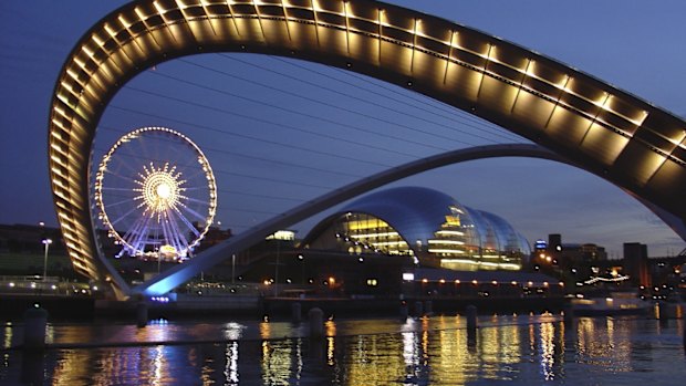 The Millennium Bridge at Newcastle-upon-Tyne.