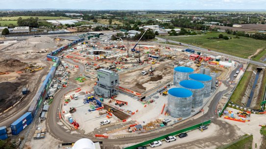An overhead view of the Clarinda site. 