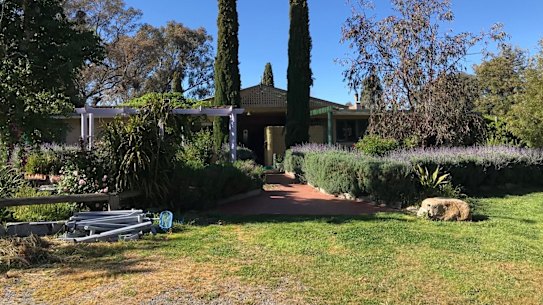 Nick O’Brien’s Harcourt home before bushfires ravaged the property last week.