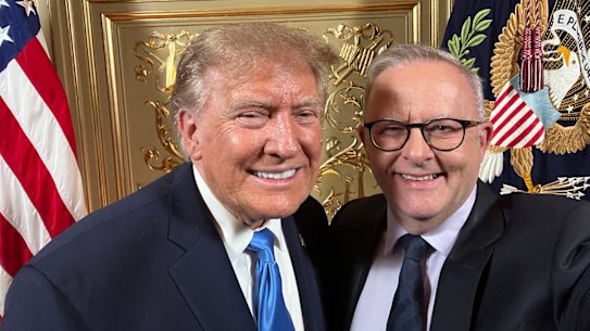 ドナルド・トランプ氏とアンソニー・アルバニーズ氏がニューヨークの首脳レセプションで会談