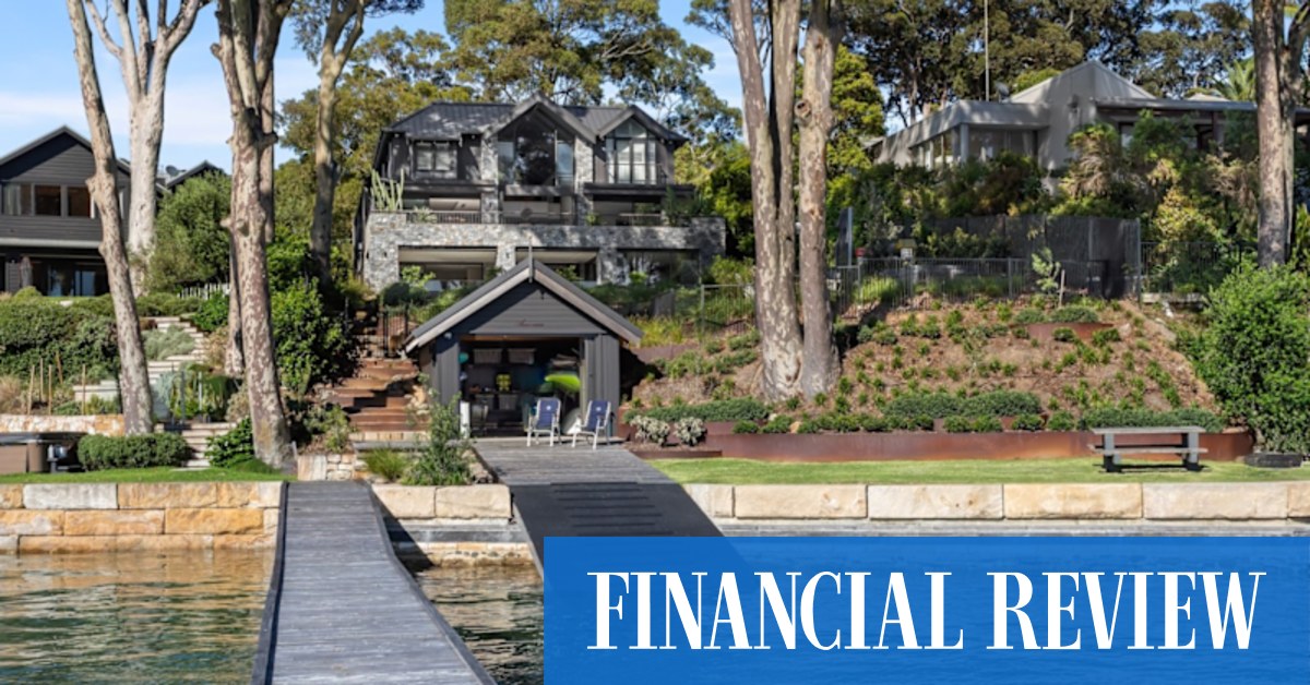 afr.com - Bonnie Campbell - An estate not a house: Construction boss to sell $25m waterfront home
