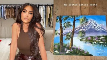 North West Oil Painting Kim Kardashian S Complicated Life As An Instagram Mum
