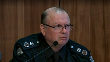 Former Victoria Police Chief Commissioner Graham Ashton at the royal commission last year.