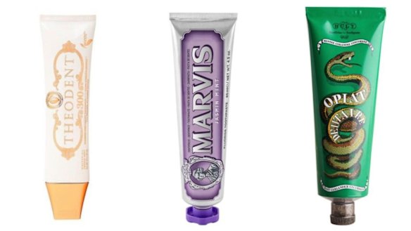 US brand Theodent ($130), Italy’s Marvis ($15) and France’s Buly 1803 ($35)