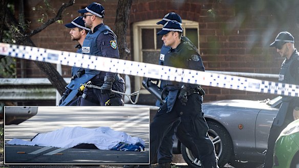 The scene after the samurai sword killing. 