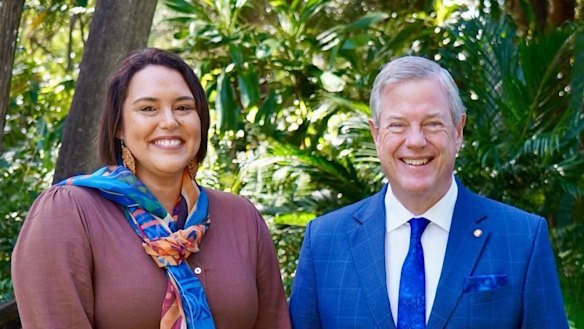 Queensland’s Chief First Nations Health Officer Samantha Wild and Health Minister Tim Nicholls, announcing her appointment in a Facebook post in July.