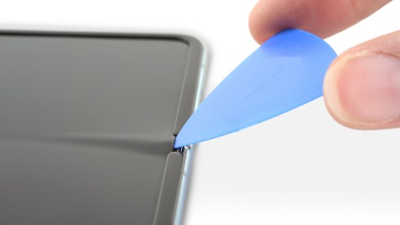 A gap in the folding screen's bezel could potentially let small objects in.