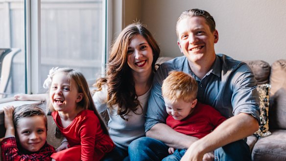Gemma Hartley with her husband, Rob, and their three children.