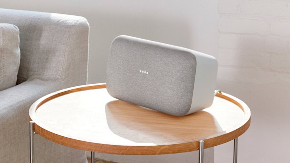 The Max comes in the familiar Home "chalk" colour, as well as "charcoal". Either way it blends in with subtle lights to let you know when it's listening and touch controls on top for volume and pausing.