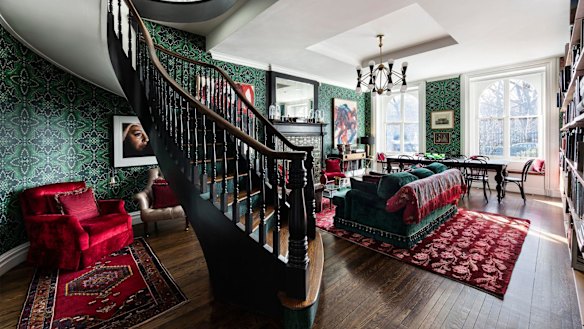 The property has six-bedrooms and five-bathrooms.